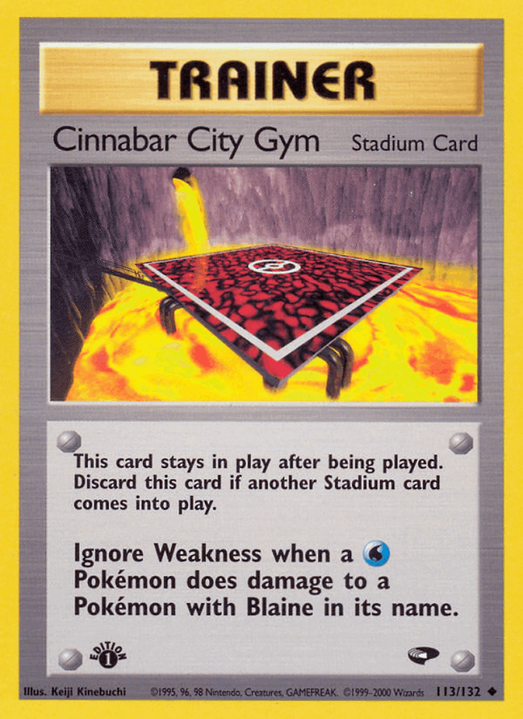 Cinnabar City Gym #113 from Gym Challenge - Uncommon - Illustrated by Keiji Kinebuchi