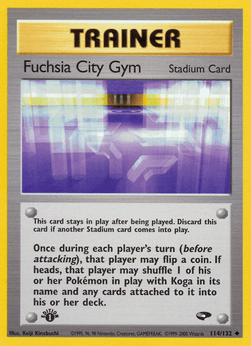 Fuchsia City Gym #114 from Gym Challenge - Uncommon - Illustrated by Keiji Kinebuchi