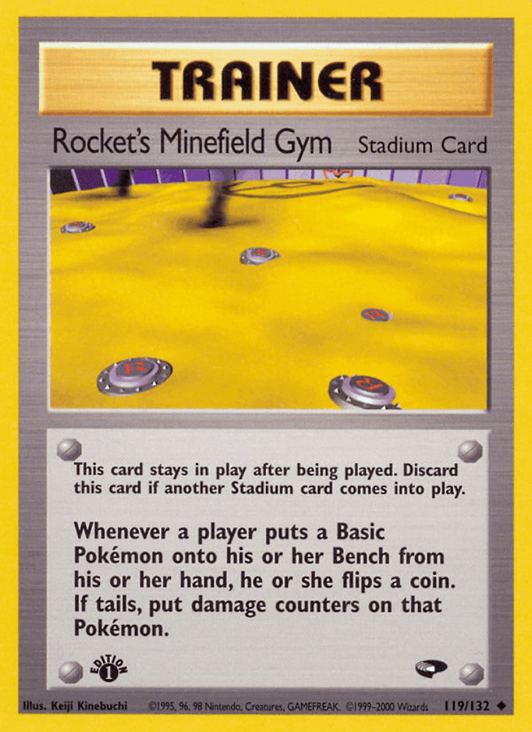 Rocket's Minefield Gym #119 from Gym Challenge - Uncommon - Illustrated by Keiji Kinebuchi