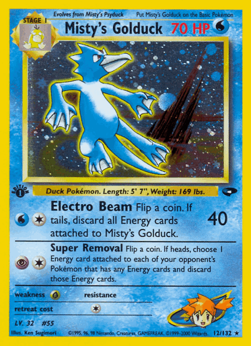 Misty's Golduck Pokémon TCG card art