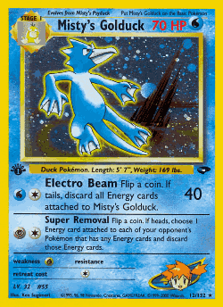 Misty's Golduck Pokémon TCG card art