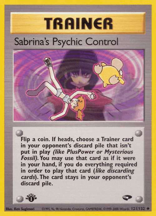 Sabrina's Psychic Control 121, Gym Challenge