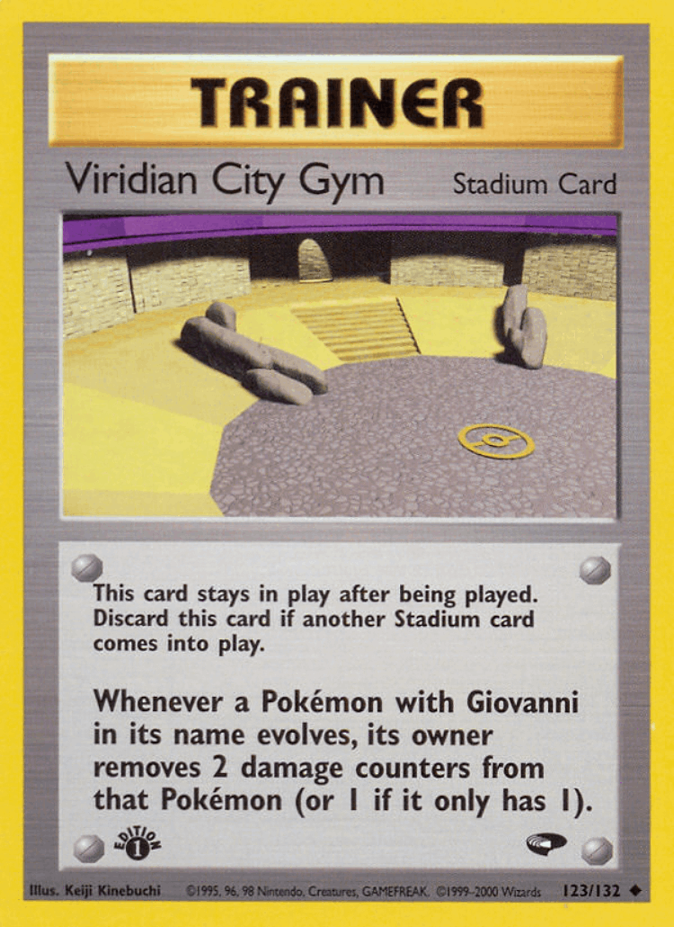 Viridian City Gym #123 from Gym Challenge - Uncommon - Illustrated by Keiji Kinebuchi