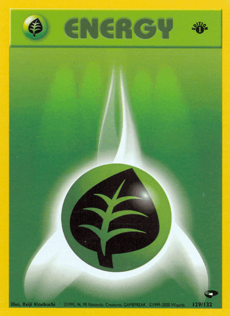 Grass Energy #129 from Gym Challenge - Illustrated by Keiji Kinebuchi