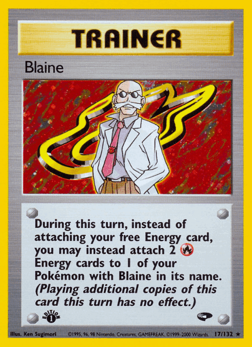 Blaine Pokémon TCG card art