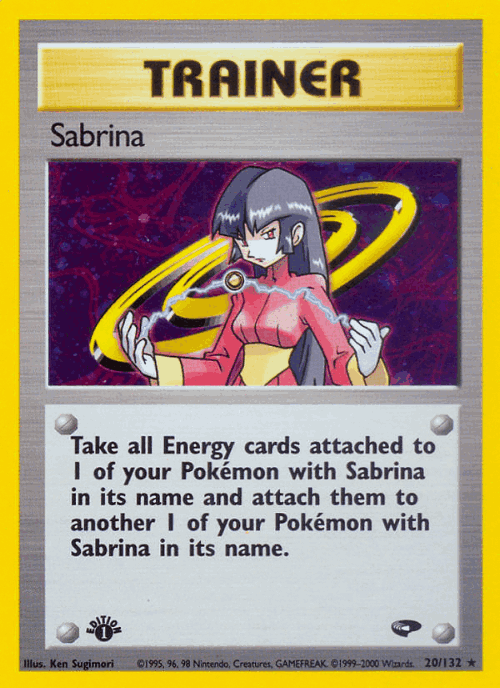 Sabrina #20 from Gym Challenge - Rare Holo - Illustrated by Ken Sugimori