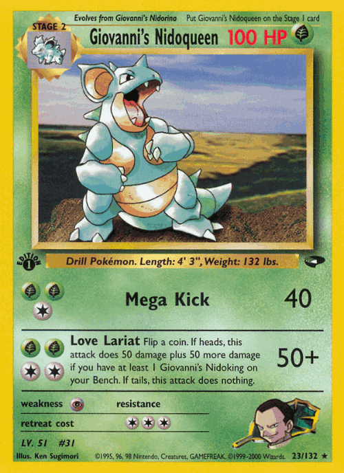 Giovanni's Nidoqueen Pokémon TCG card art