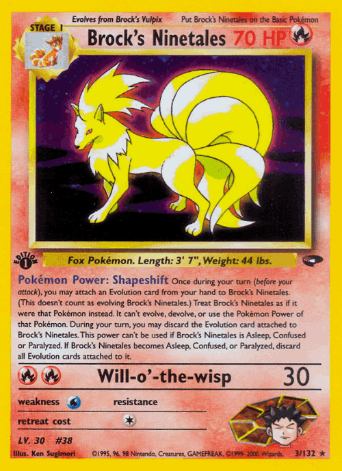 Brock's Ninetales Pokémon TCG card art