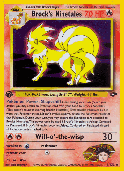 Brock's Ninetales Pokémon TCG card art