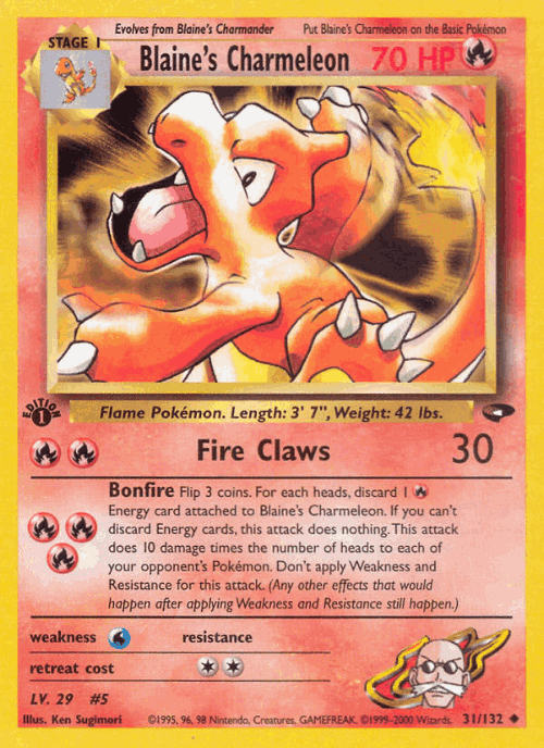 Blaine's Charmeleon 31, Gym Challenge