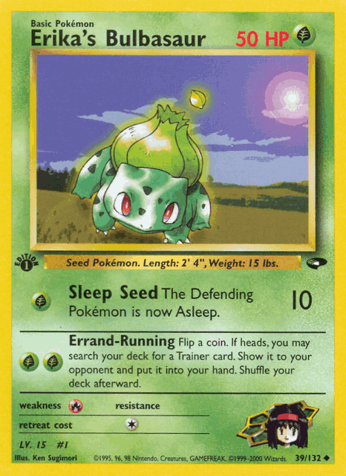 Erika's Bulbasaur 39, Gym Challenge