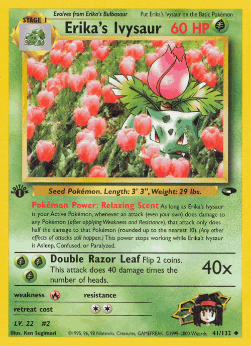 Erika's Ivysaur 41, Gym Challenge