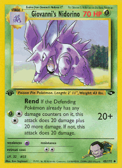 Giovanni's Nidorino 45, Gym Challenge