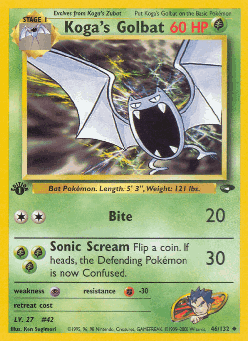 Koga's Golbat 46, Gym Challenge