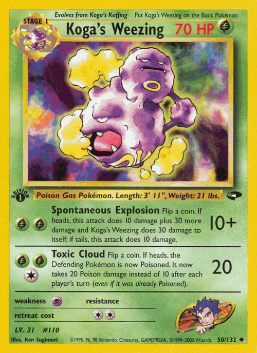 Koga's Weezing 50, Gym Challenge