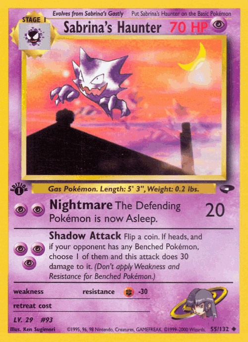 Sabrina's Haunter 55, Gym Challenge