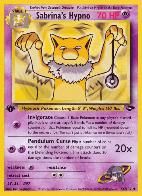Sabrina's Hypno 56, Gym Challenge