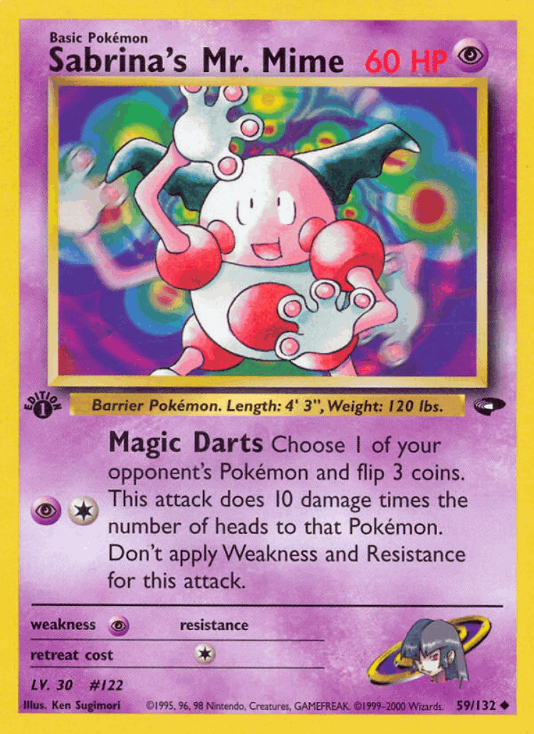 Sabrina's Mr. Mime #59 from Gym Challenge - Uncommon - Illustrated by Ken Sugimori