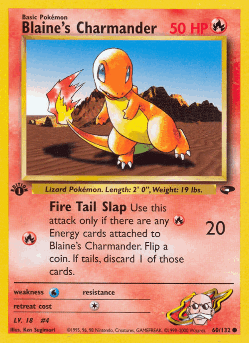 Blaine's Charmander 60, Gym Challenge