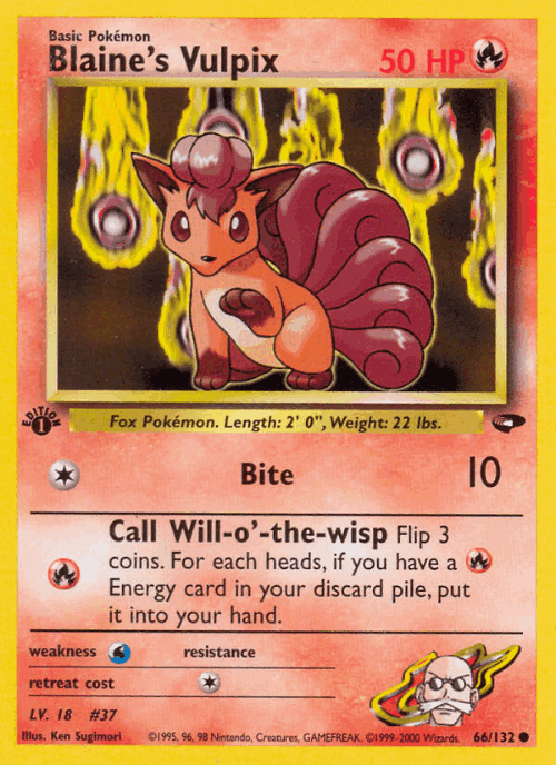 Blaine's Vulpix 66, Gym Challenge
