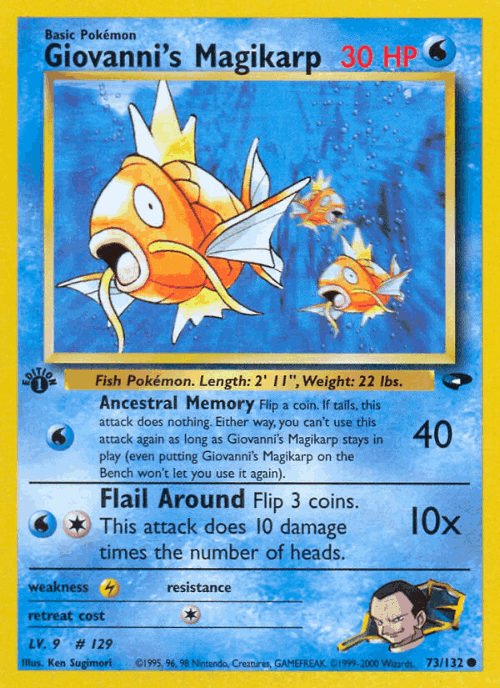 Giovanni's Magikarp 73, Gym Challenge