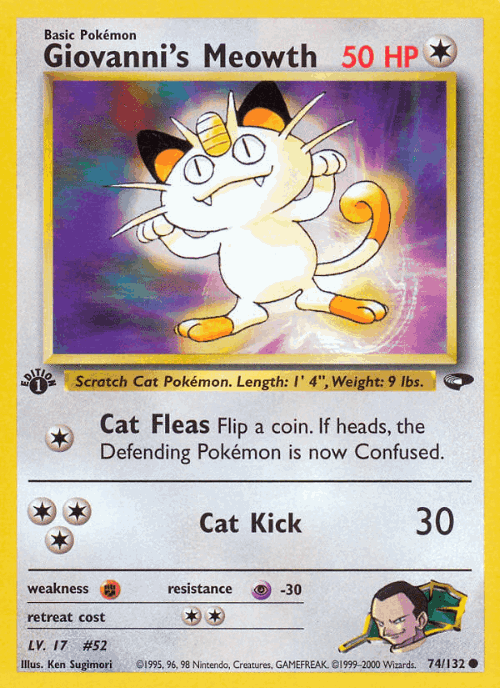 Giovanni's Meowth 74, Gym Challenge