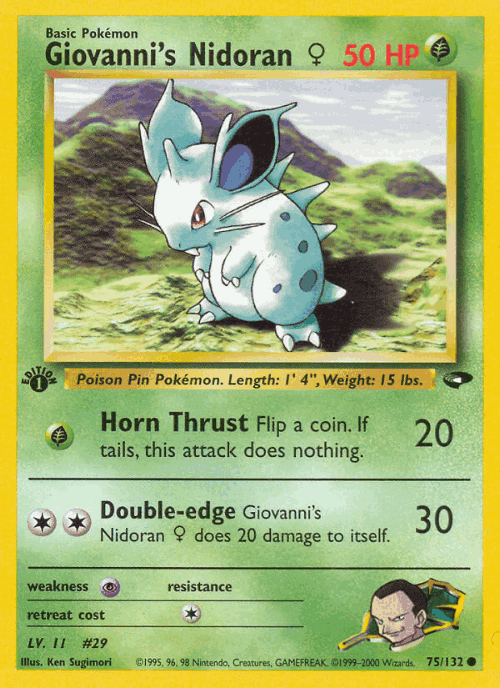Giovanni's Nidoran ♀ 75, Gym Challenge