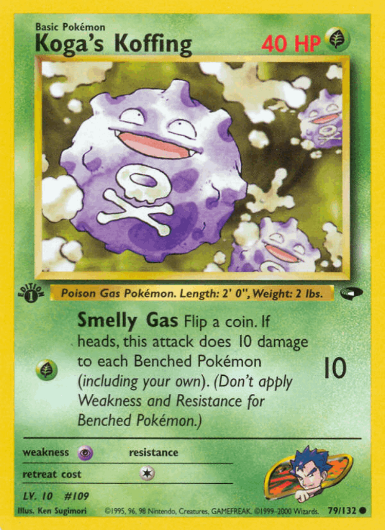 Koga's Koffing #79 from Gym Challenge - Common - Illustrated by Ken Sugimori