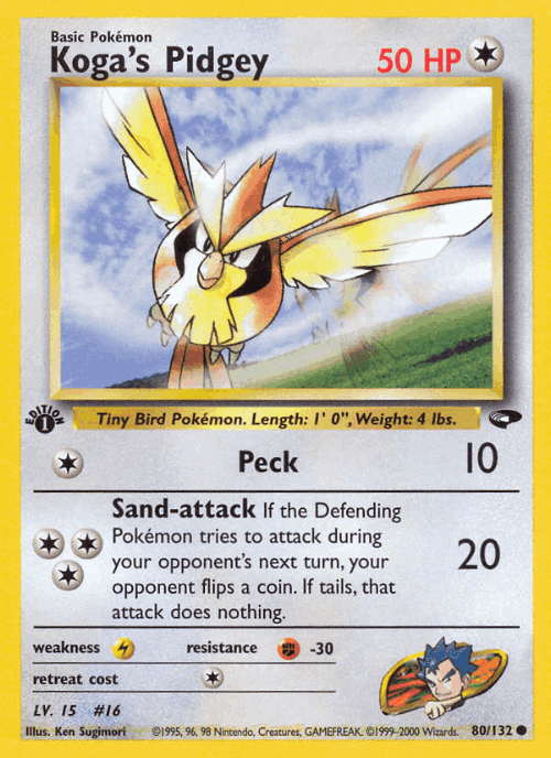 Koga's Pidgey 80, Gym Challenge
