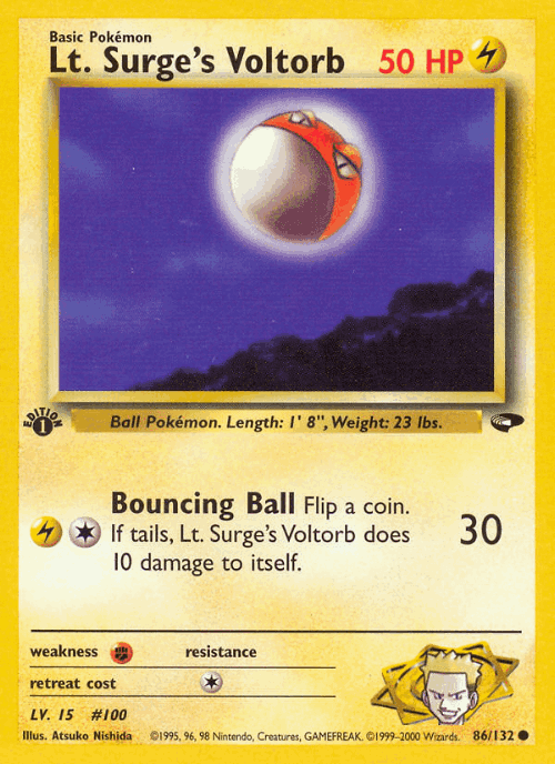 Lt. Surge's Voltorb 86, Gym Challenge