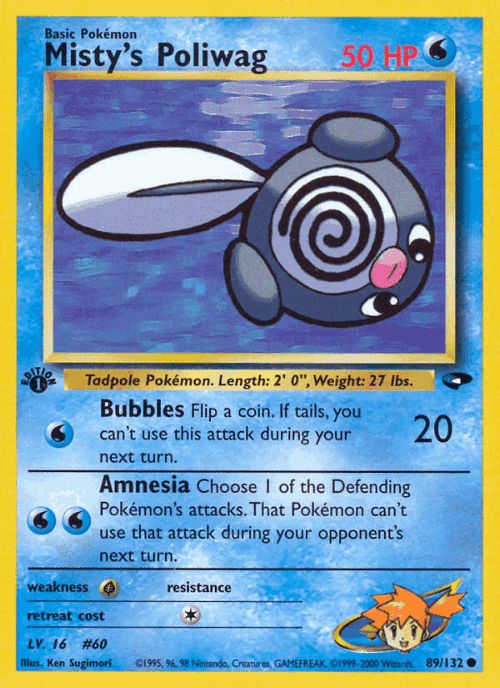 Misty's Poliwag #89 from Gym Challenge - Common - Illustrated by Ken Sugimori