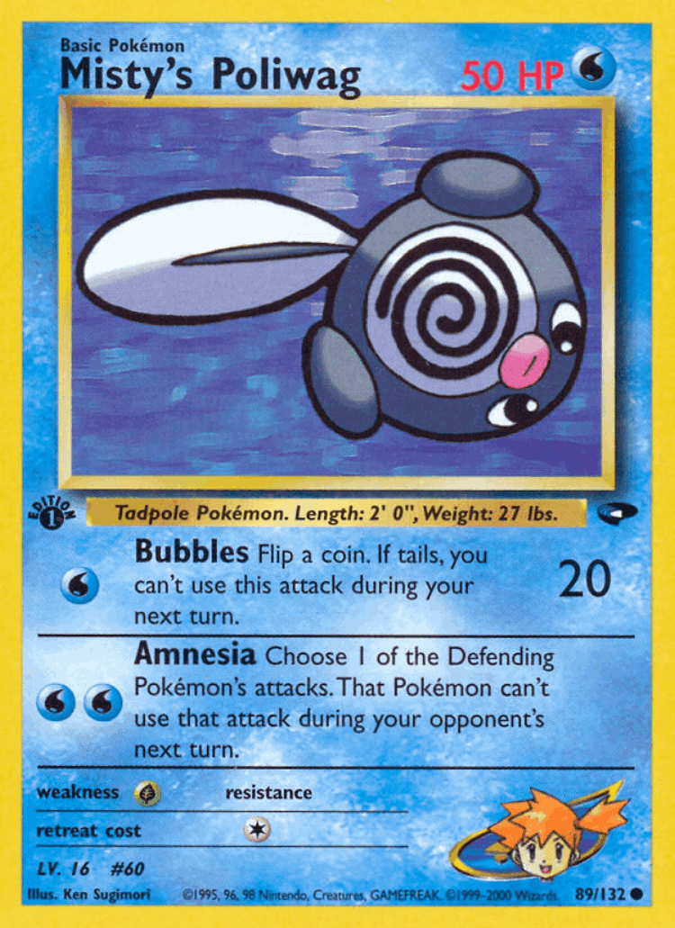 Misty's Poliwag #89 from Gym Challenge - Common - Illustrated by Ken Sugimori