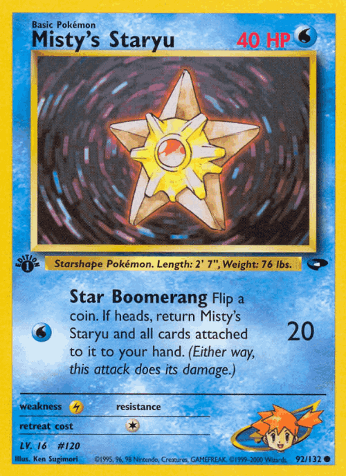 Misty's Staryu 92, Gym Challenge