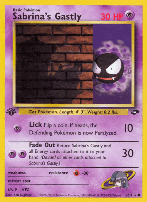 Sabrina's Gastly 96, Gym Challenge