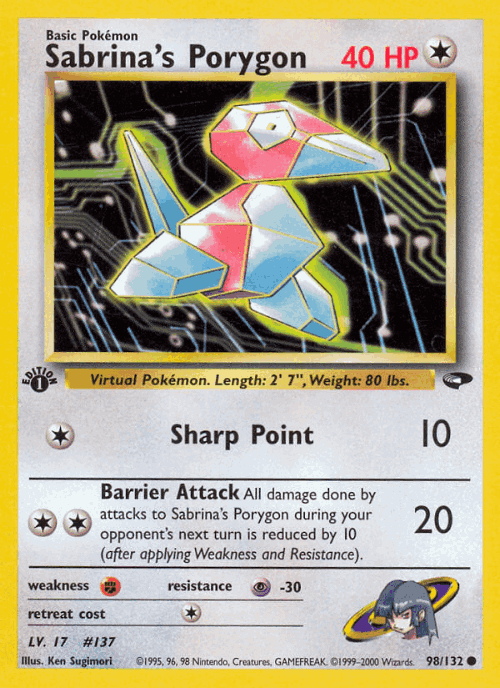 Sabrina's Porygon 98, Gym Challenge