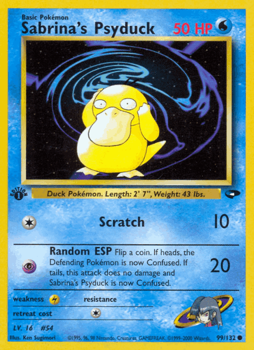 Sabrina's Psyduck 99, Gym Challenge