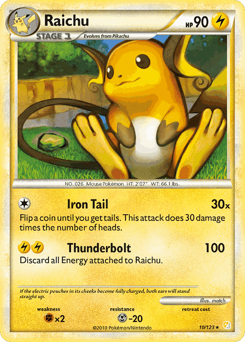 Raichu Pokémon TCG card art