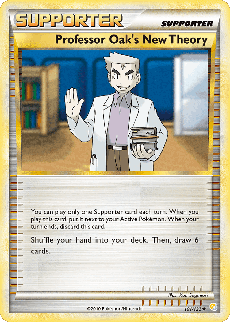 Professor Oak's New Theory #101 from HeartGold & SoulSilver - Uncommon - Illustrated by Ken Sugimori