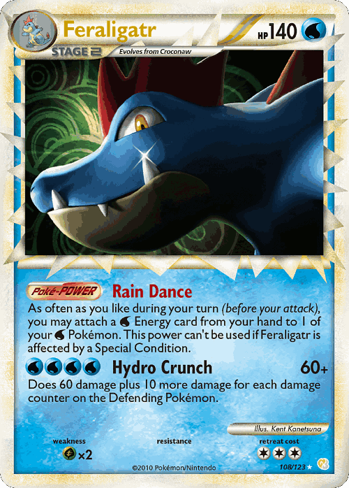 Feraligatr Pokémon TCG card art