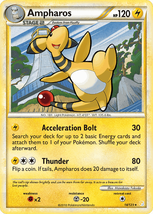 Ampharos Pokémon TCG card art