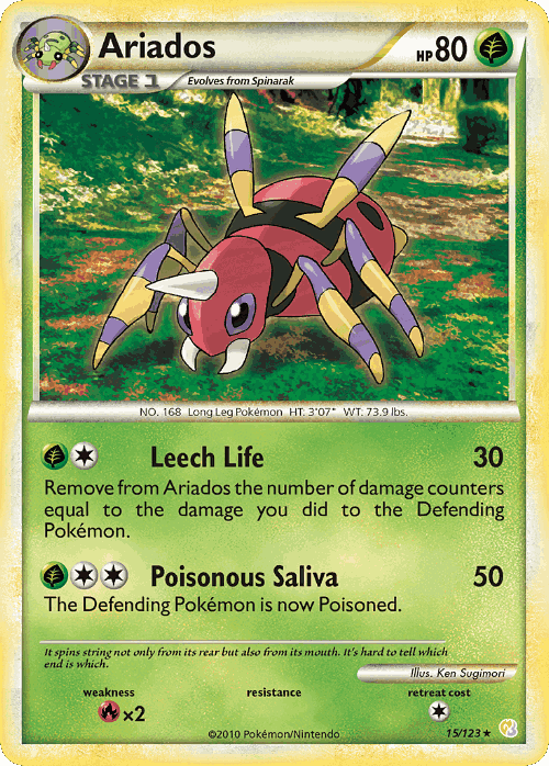 Ariados Pokémon TCG card art