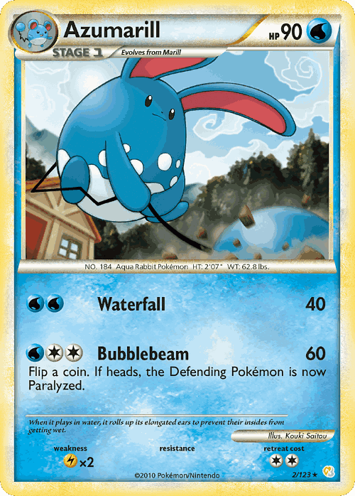 Azumarill Pokémon TCG card art