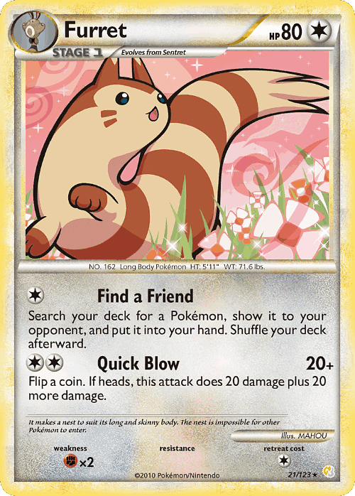 Furret Pokémon TCG card art