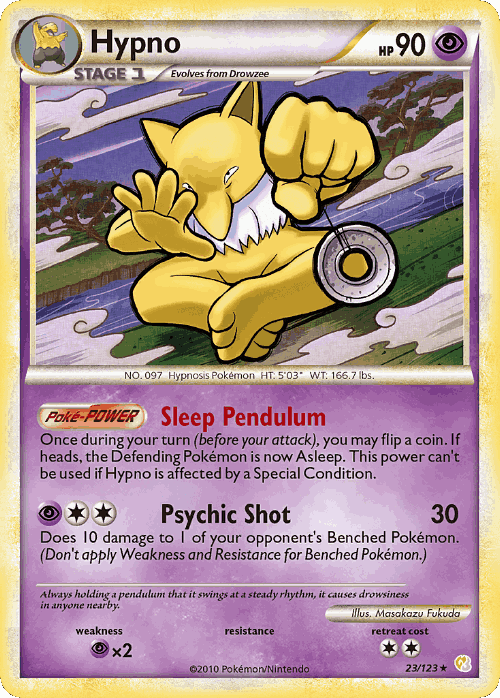 Hypno Pokémon TCG card art