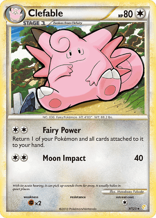 Clefable Pokémon TCG card art