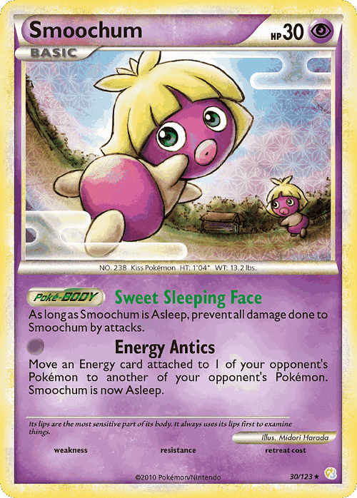 Smoochum #30 from HeartGold & SoulSilver - Rare - Illustrated by Midori Harada