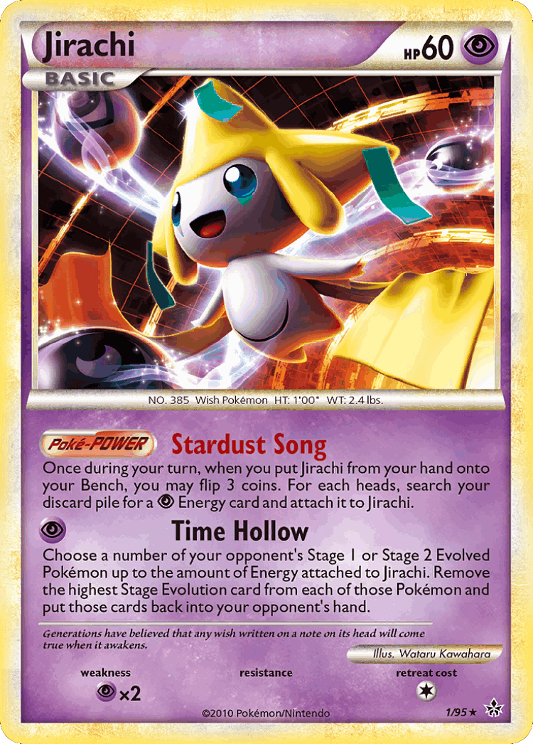Jirachi #1 from HS—Unleashed - Rare Holo - Illustrated by Wataru Kawahara