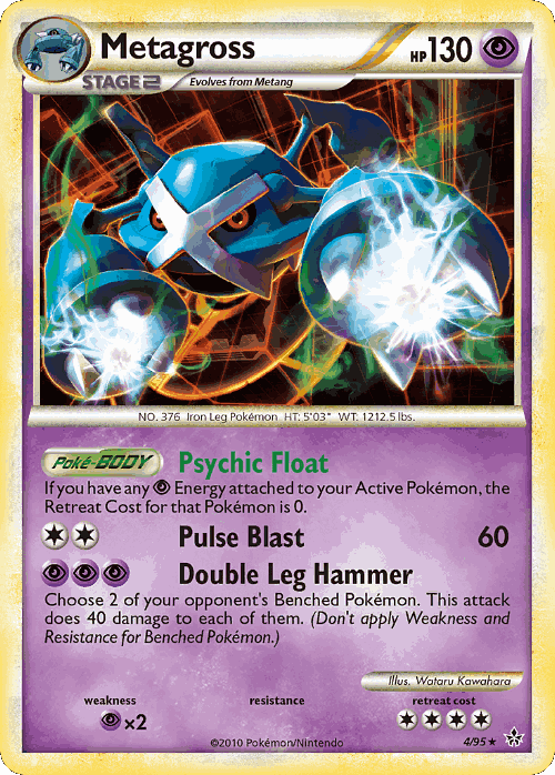 Metagross #4 from HS—Unleashed - Rare Holo - Illustrated by Wataru Kawahara