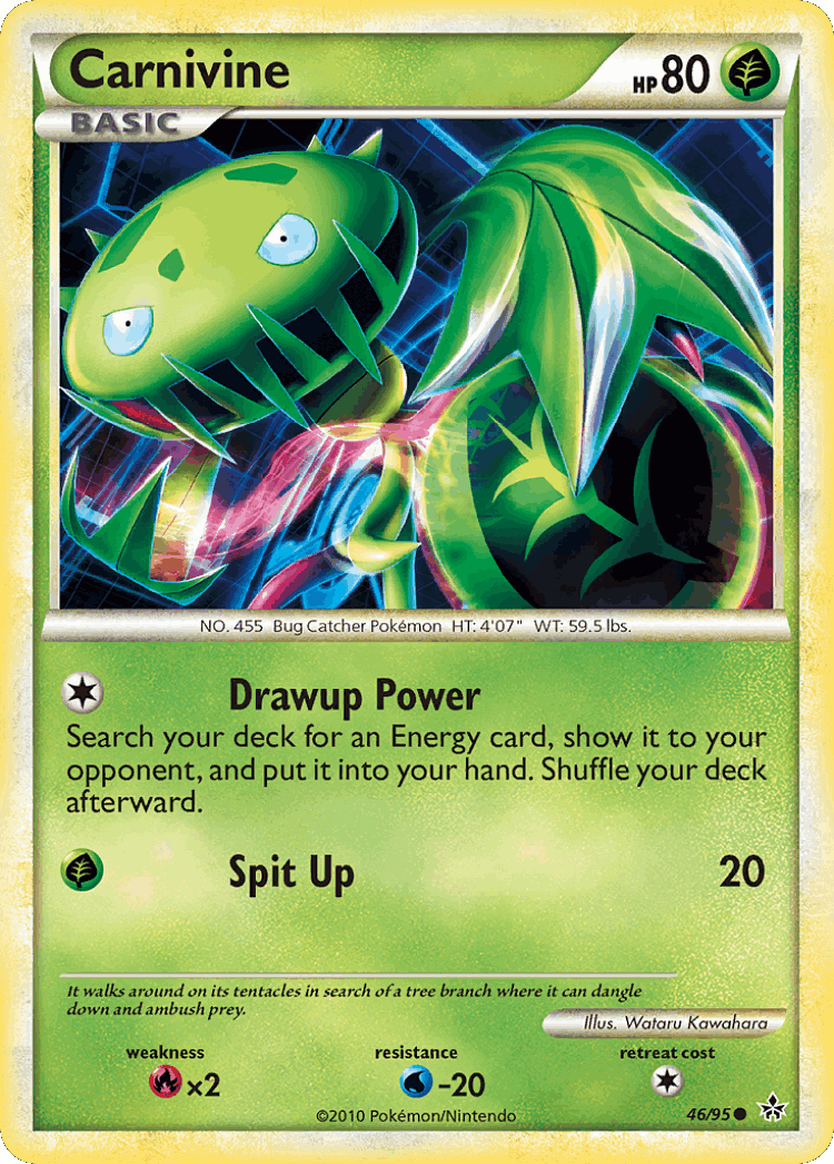 Carnivine #46 from HS—Unleashed - Common - Illustrated by Wataru Kawahara