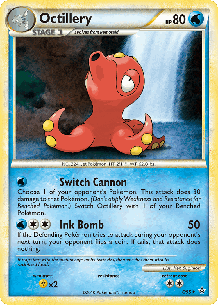 Octillery #6 from HS—Unleashed - Rare Holo - Illustrated by Ken Sugimori